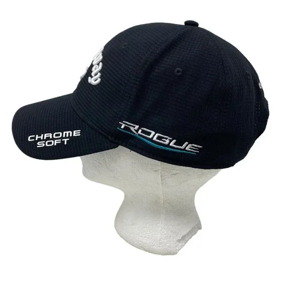 Callaway Golf Hat Rogue Odyssey Black Cap Adjustable Tour Authentic Chrome Soft - Picture 2 of 7